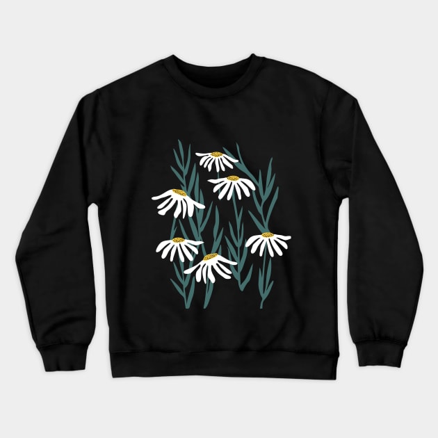 Daisy Floral Pattern For flower lovers Crewneck Sweatshirt by Fashion Apparels